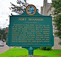 Fort Shannon - Historical Marker - east side.