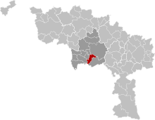 Frameries Hainaut Belgium Map.svg