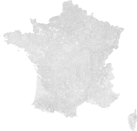 Map of communes of metropolitan France