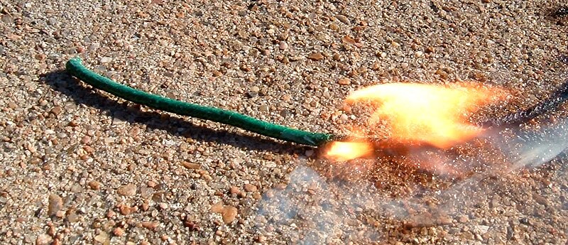 Mèche lente verte visco retardant pour montage de feu