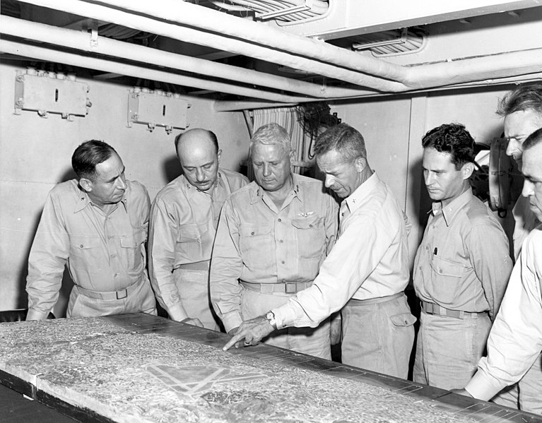 File:General Roy S. Geiger and his staff on Okinawa.jpg