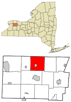 Genesee County New York incorporated and unincorporated areas Elba highlighted.svg