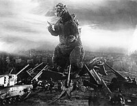 Godzilla (joué par Haruo Nakajima) dans le film de 1954.
