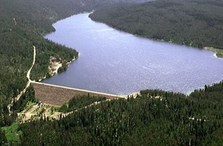Grassy Lake Dam Dam in Wyoming, near Yellowstone National Park