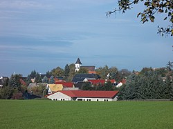 Großweitzschen güneydoğudan görülüyor