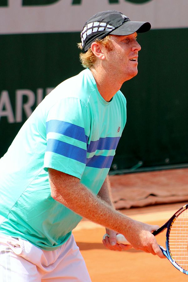 Chris Guccione playing at the 2016 French Open