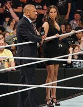 Triple H and Stephanie McMahon created The Authority. HHH and Stephanie.jpg