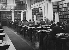 Haldane Room, Old Library (LSE) Haldane Room, Old Library, c1951 (4108988530).jpg