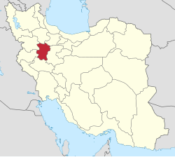 Lage der Provinz Hamadan im Iran