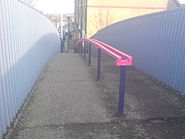 The Overpass looking down at the Wightman road Entrance.