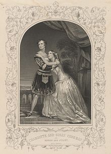 The American Cushman sisters, Charlotte and Susan, as Romeo and Juliet in 1846 Harvard Theatre Collection - Charlotte and Susan Cushman TCS 45.jpg