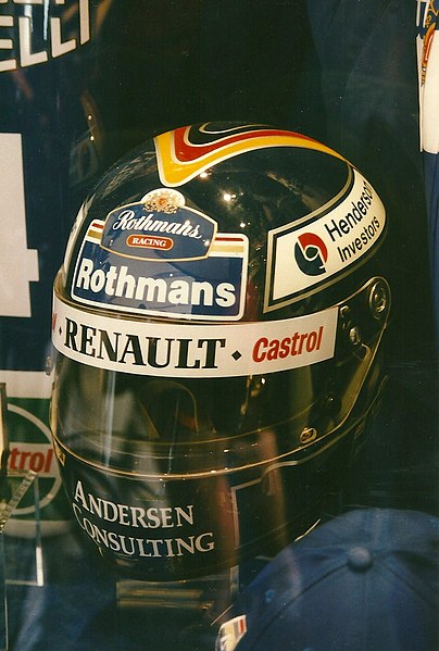 File:Heinz-Harald Frentzen Helmet at the 1997 British Grand Prix (1).jpg
