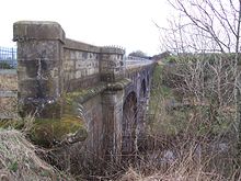 A viaduct on the closed Dalry to Kilmarnock line in 2007 High Moncur Viaduct 2007.jpg