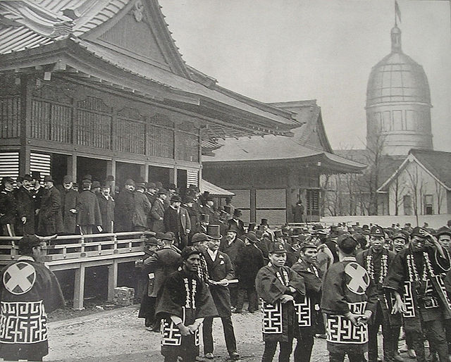 Nippon Doboku Co., Ltd staff at the dedication of Ho-o-den May 1893