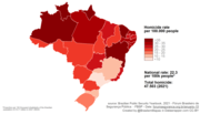 Thumbnail for List of Brazilian federative units by homicide rate