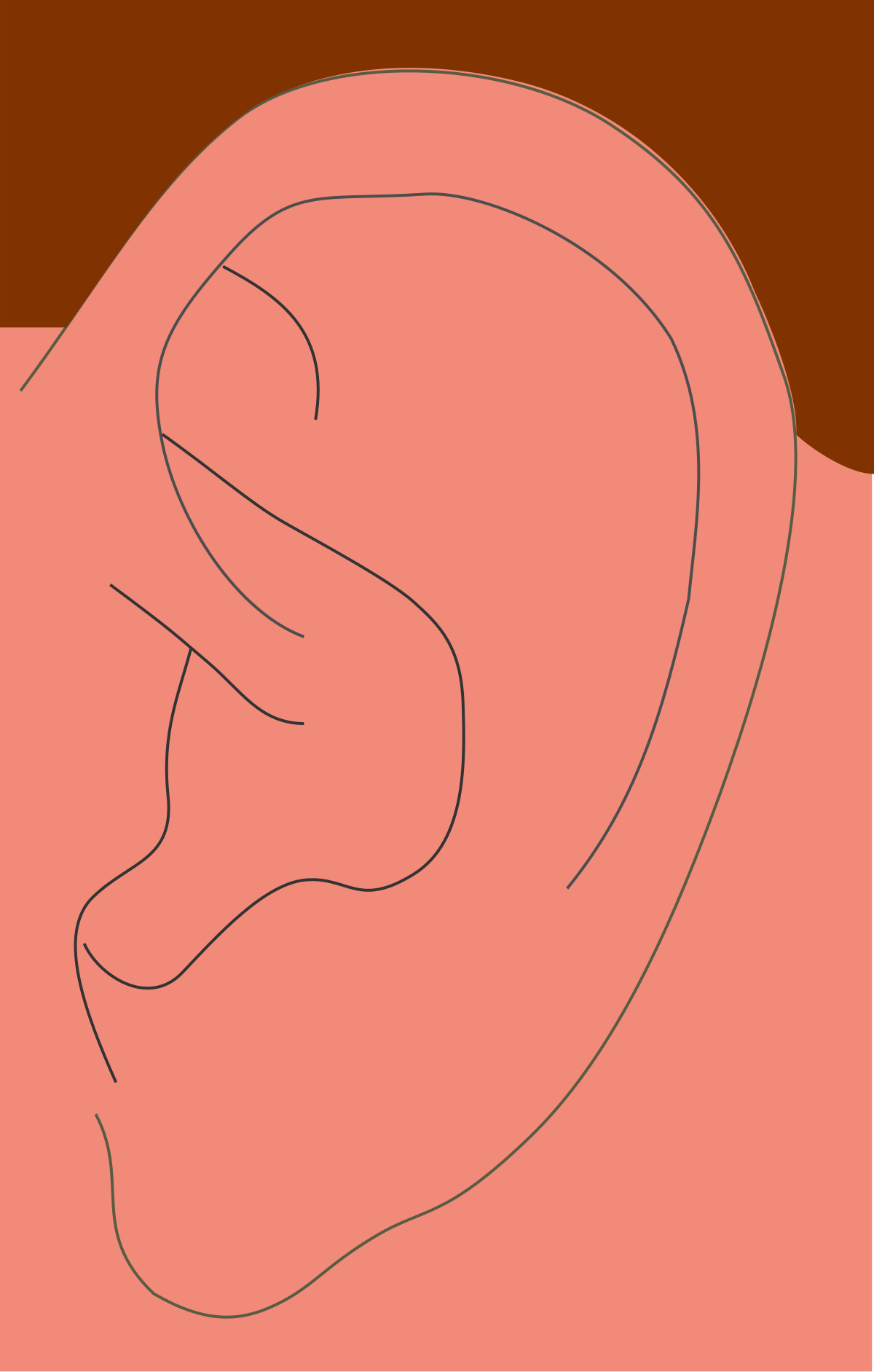 Ear Drawing Sketchy Human Ear Over Stock Vector (Royalty Free) 246082330 |  Shutterstock