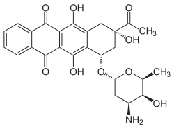 Structural formula of idarubicin