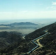 Una foto del Valle Imperial tomado desde las montañas de Baja California.