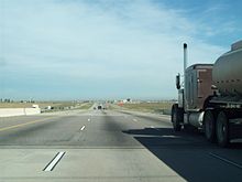 An Interstate Highway bridge with an asphalt overlay Interstate 25 Highway Bridge with Asphalt Overlay.jpg