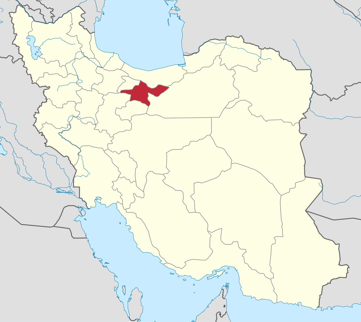 نقشه شهرستانهای استان تهران