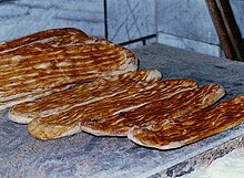 Barbari bread in Iran Iranian Bread 1.JPG