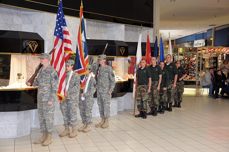 File:JROTC and Wyoming National Guard Youth Challenge Program members stand ready.jpg