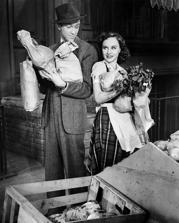 James Stewart and Paulette Goddard