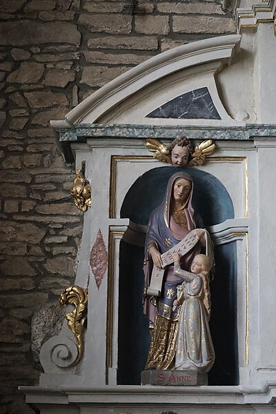 File:Javené (35) Église Saint-Martin - Intérieur - Autel et retable de la Vierge - 05.jpg