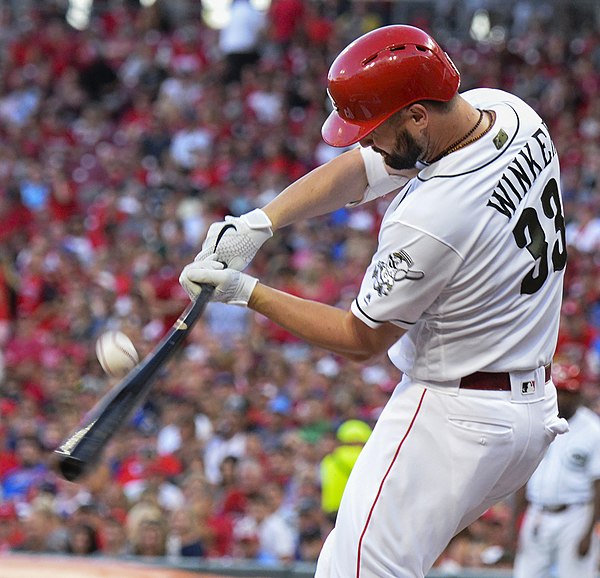 Winker with the Cincinnati Reds in 2019