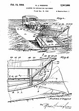 A lighter for mechanized equipment designed by A. J. Higgins in 1941