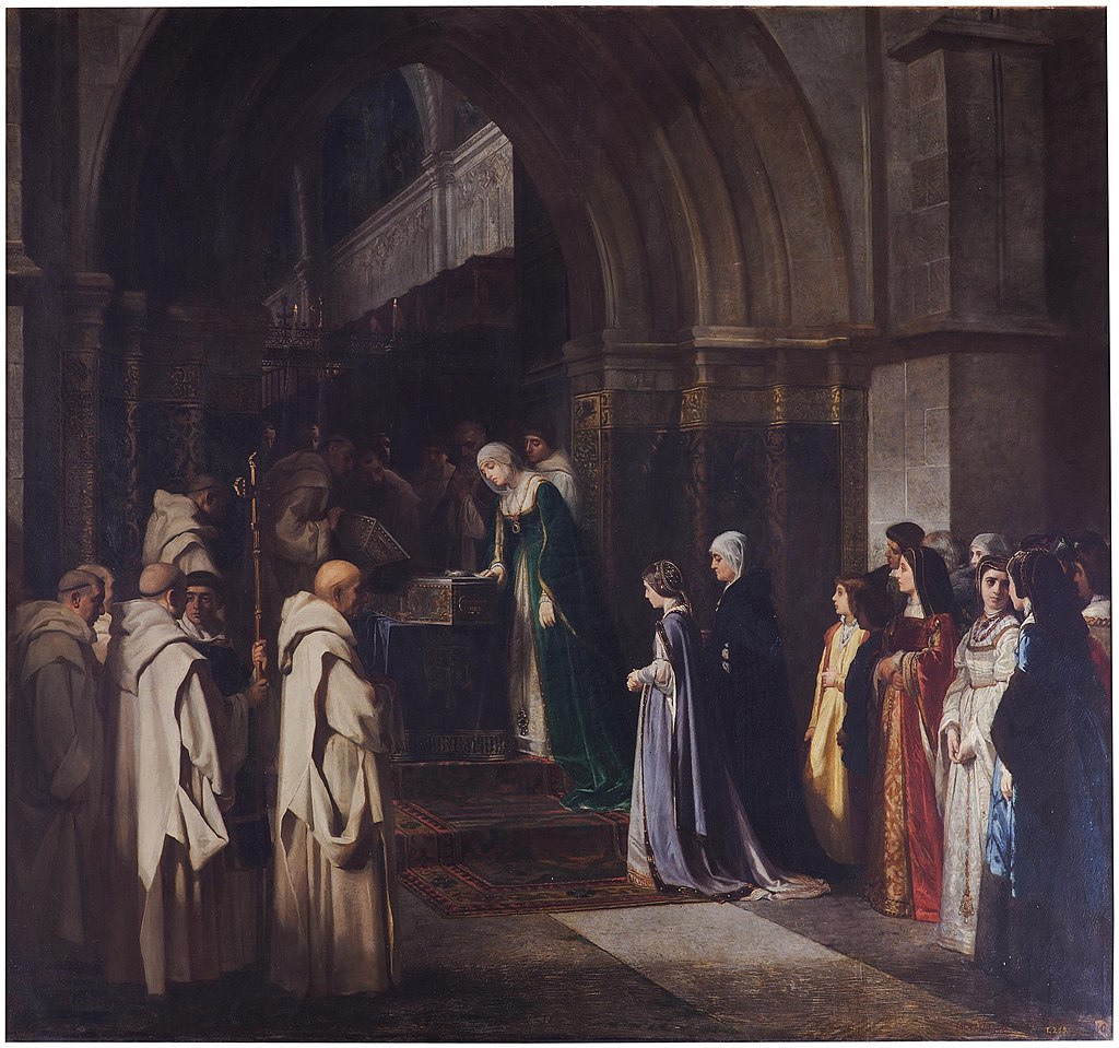 La reina Isabel la Católica en la Cartuja de Miraflores (Museo del Prado).jpg