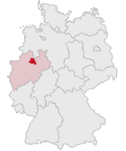 Lage des Kreises Warendorf in Deutschland