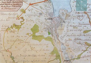 A map of Lahti made by Nils Westermark in 1750–52