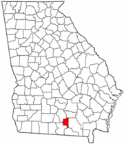خارطة مقاطعة لانيير في ولاية جورجيا