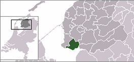 Lokasie van de veurmaolige gemeente Gaasterlaand-Sloten