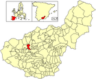 Расположение муниципалитета Атарфе на карте провинции