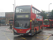 Go-Ahead London Alexander Dennis Enviro400 at Vauxhall bus station in August 2013 London Central E103 on Route 185, Vauxhall.jpg