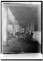 Thumbnail for File:Looking south along front portico. (c. 1910) - Sotterly, State Route 245 and Vista Road Vicinity, Hollywood, St. Mary's County, MD HABS MD,19-HOLWO.V,3-27.tif