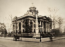 Lowndes County Courthouse and Confederate Monument c. 1915 Lowndes1915.jpg