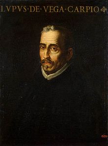 Retrato de Lope de Vega obra de Luis Tristán (1614)