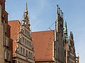 * Nomination Gable of the Stadtweinhaus, the historic town hall and the top of the Stadthausturm at Prinzipalmarkt in Münster, North Rhine-Westphalia, Germany --XRay 05:13, 9 September 2021 (UTC) * Promotion  Support Good quality -- Johann Jaritz 06:02, 9 September 2021 (UTC)