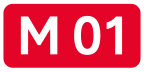 Autobahn M01 Schild}}