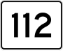 Route 112 marker