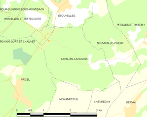 Poziția localității Laval-en-Laonnois