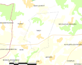 Mapa obce Tarzy