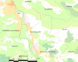 Mapa obce Montgaillard