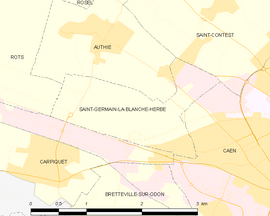 Mapa obce Saint-Germain-la-Blanche-Herbe