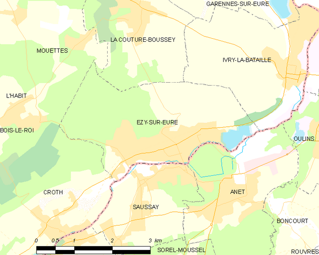 Poziția localității Ézy-sur-Eure