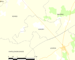 Poziția localității Gohory