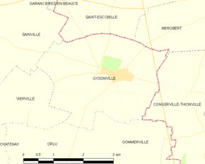 Poziția localității Oysonville
